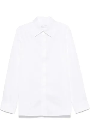 Marine Serre Camisa de popelina con lunas en jacquard
