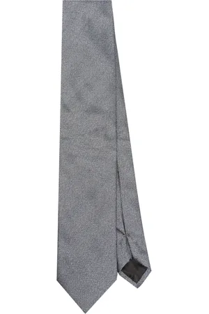 Lanvin Corbata de seda con motivo de espiga
