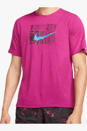 Nike Playera Dri-FIT Miler Dye "Dynamic Berry/Laser Blue"