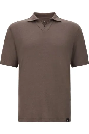 Boggi Milano Playera tipo polo con efecto melange