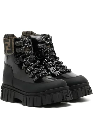 Fendi Botas con suela dentada y logo FF