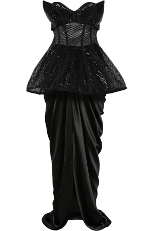 MITILIANE COUTURE Set de falda larga y corset con detalles de cristal