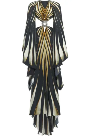 Roberto Cavalli Vestido largo con motivo de rayas
