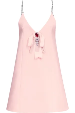 AREA Vestido corto con detalles de cristal