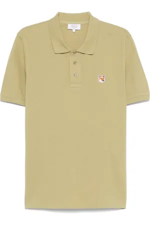 Maison Kitsuné Playera tipo polo con parche Fox Head