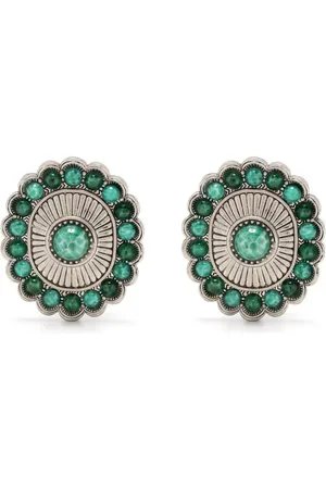 Roberto Cavalli Aretes de clip con detalle de gema