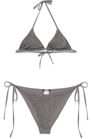 VENUJA Bikini tipo bandeau con detalles de cristal
