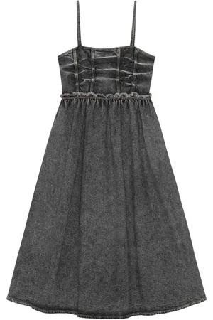 Ganni Vestido midi de mezclilla