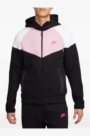 Nike Hoodie Tech Windrunner "White/Black/Pink/Black"