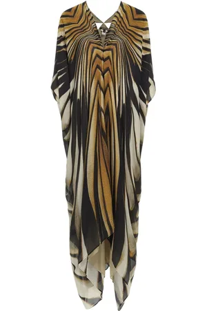 Roberto Cavalli Vestido midi con rayas estampadas