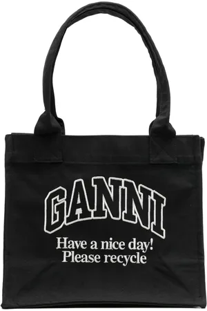 Ganni Tote con logo bordado