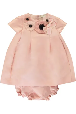 Fendi Vestido con aplique floral