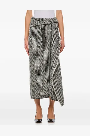 Erdem Falda midi cruzada drapeada