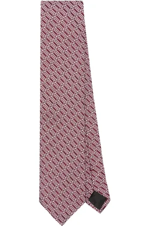 Lanvin Corbata de seda con motivo en jacquard