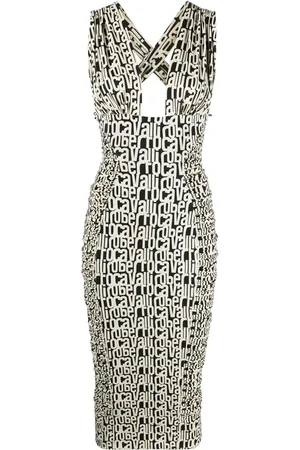 Roberto Cavalli Vestido midi con diseño asimétrico y