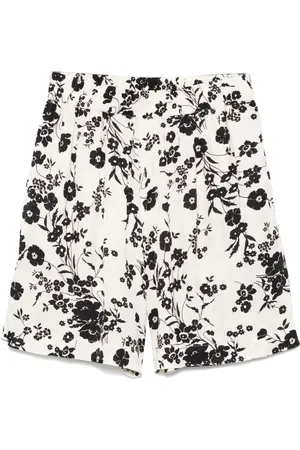 LANEUS Shorts con estampado floral
