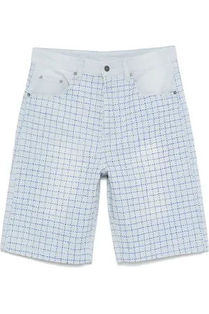 Glass Cypress Shorts de mezclilla con costuras decorativas
