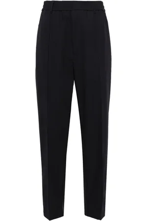 Emporio Armani Pantalones tapered con pretina elástica
