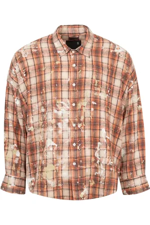 R13 Camisa con efecto envejecido