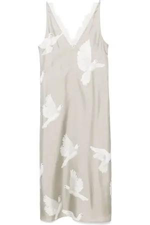 Stella McCartney Vestido largo sin mangas con palomas estampadas