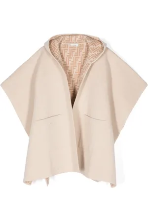 Fendi Poncho con logo bordado
