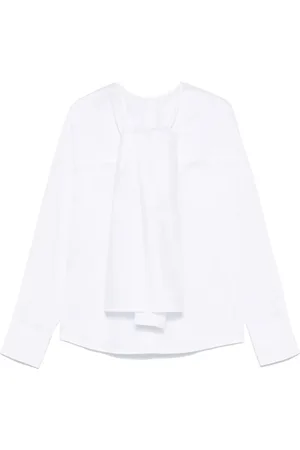 Plan C Blusa de popelina con moño grande