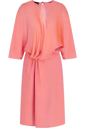 Giorgio Armani Vestido midi con cuello redondo