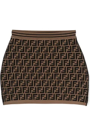 Fendi Falda corta tejida FF