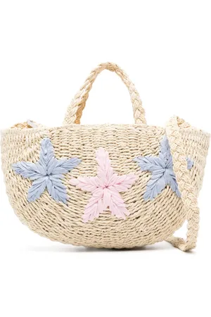 MONNALISA Bolsa de playa con estrellas bordadas
