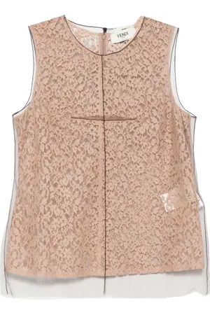 Fendi Top con encaje floral
