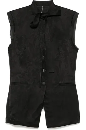 MASNADA Chaleco con motivo floral en jacquard