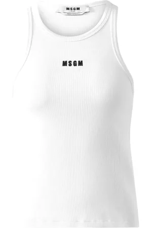 Msgm Top de canalé con espalda de nadador