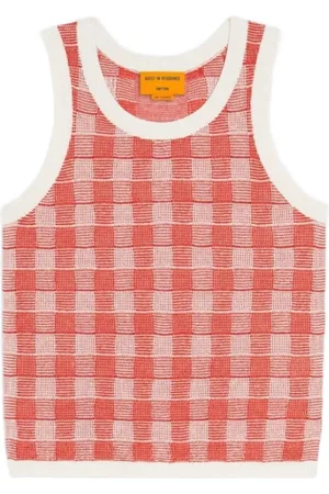Guest In Residence Camiseta con motivo de cuadros gingham