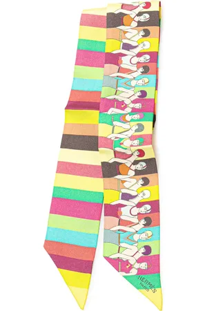Hermès Mascada 20th Century Swimmers Silk Twilly Scarf