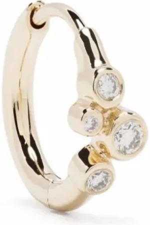 Maria Black Arete Elena en oro amarillo de 14kt con diamante