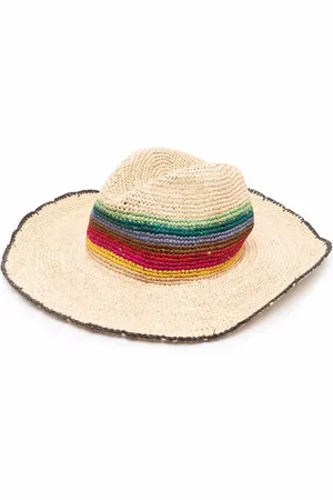 Paul Smith Sombrero de verano de rafia entretejido