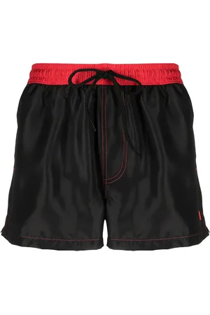 GCDS Shorts de playa con diseño de dos tonos