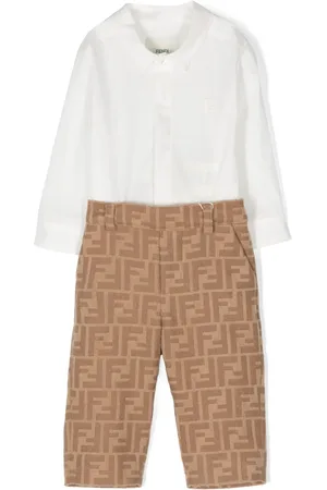 Fendi Conjunto de dos pantalones con motivo FF