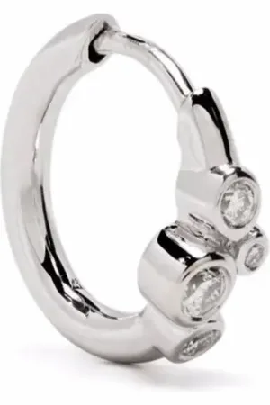 Maria Black Arete Elena en oro blanco de 14kt con diamante