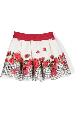 MONNALISA Falda con estampado floral y logo en la pretina