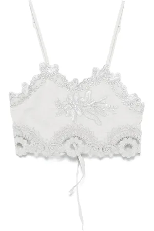 Maurizio Mykonos Top con bordado floral