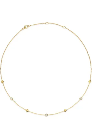 David Yurman Collar Renaissance Station en oro amarillo de 18kt con diamantes de 4.6mm