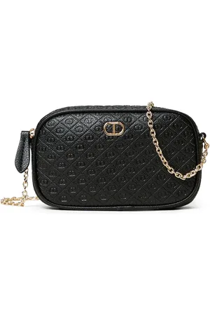 Twin-Set Bolsa crossbody con placa del logo