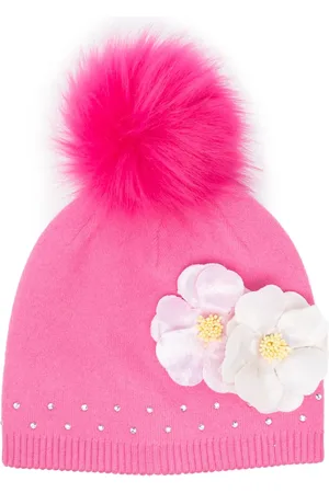 MONNALISA Gorro tejido con aplique floral