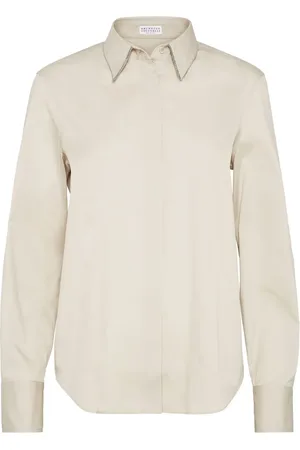 Brunello Cucinelli Camisa con cadena Monili