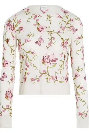Giambattista Valli Suéter con motivo floral en intarsia