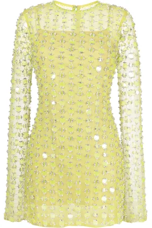 RACHEL GILBERT Vestido corto Lucinda detalles con lentejuelas