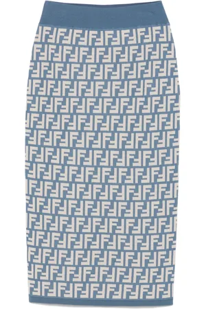 Fendi Falda midi con motivo FF en jacquard