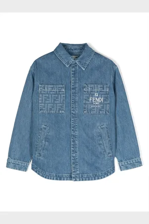 Fendi Camisa de mezclilla con logo bordado