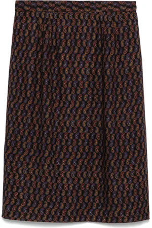 Salvatore Ferragamo Falda midi con estampado Cornucopia 1980